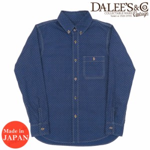 DALLES & CO ダリーズ＆コー 20s Indigo Shirt 長袖 ドレス ワーク シャツ ＥＮＤＲＯ.A 2C0055 デラックスウェア DELUXEWARE【2024年春