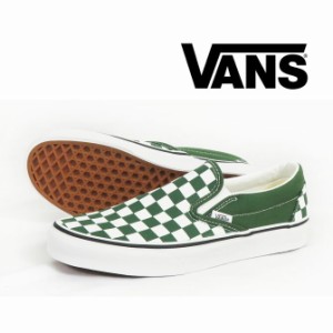 VANS バンズ CLASSIC SLIP-ON クラシック スリッポン スニーカー チェッカー グリーン シューズ  ヴァンズ  VN-0A7Q5D6QU