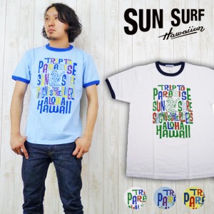 サンサーフ SUNSURF Tシャツ 半袖 リンガー TRIP TO PARADISE