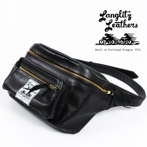 ラングリッツ・レザーズ Langlitz Leathers アウトサイド ポケット ウエスト バッグ Outside Pocket Waist Bag レザー  ポーチ 革 バイク