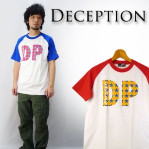 DECEPTION ディセプション ラメプリントラグランTシャツ