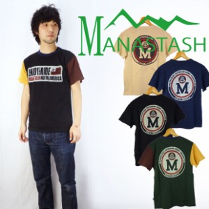 MANASTASH マナスタッシュ RIDEプリント ヘンプ半袖Tシャツ