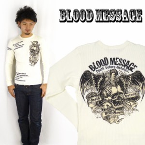 BLOOD MESSAGE ブラッドメッセージ 2009長袖サーマルTシャツ スカルイーグル