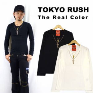 TOKYO RUSH The Real Color ラメプリント長袖 Ｔシャツ