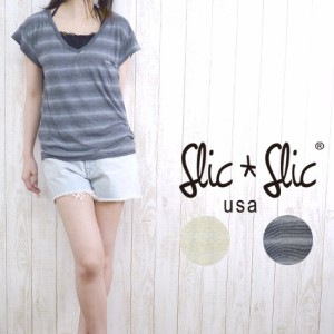 レディース SLIC SLIC (ALTANATIVE) スリック スリック オルタナティブ ボーダーポケットTシャツ