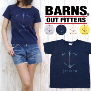 バーンズ BARNS Tシャツ ネップ 天竺 プリント 3227 BR-5159F レディースサイズ