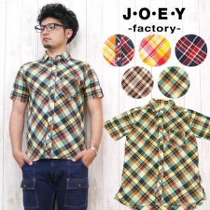 JOEY factory　ジョーイファクトリー シャツ 半袖 マドラスチェック jf40006