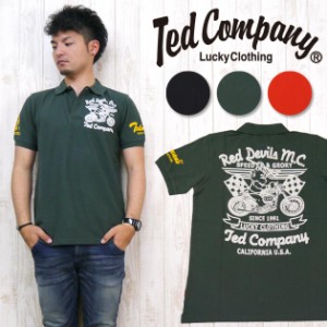 テッドマン テッドマンズ TEDMAN'S 半袖 ポロシャツ 抜染プリント Red Devils M.C. tsps-124