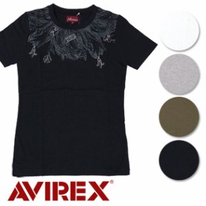AVIREX アビレックス アヴィレックス ラメプリント・タイトミリタリーTシャツ avi6273031