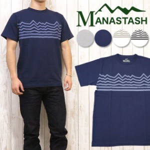 MANASTASH マナスタッシュ 半袖 Tシャツ ポケット マウンテン プリント COOL MAX Mt. mana7163089
