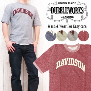 ダブルワークス DUBBLE WORKS スェット Ｔシャツ ５分袖 カットオフ 裏毛 DAVIDSON ww76001-01-davidson