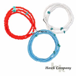 ホークカンパニー HAWK COMPANY 3WAY ビーズ アクセサリー ネックレス ブレスレット アンクレット hawk5603