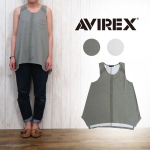 AVIREX アビレックス アヴィレックス レディース チュニック Tシャツ ショートスリーブ リブコンビ avi6263200