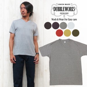 ダブルワークス DUBBLE WORKS VネックTシャツ 半袖 Ｖネック 無地Tee ww33009