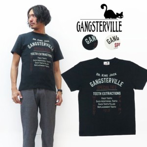 GANGSTERVILLE ギャングスタービル 半袖 クルーネック Tシャツ Dr.KING JACK GLAD HAND グラッドハンド 