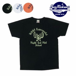 バズリクソンズ BUZZ RICKSON'S 半袖 Tシャツ 「USAF FLIGHT PILOT SCHOOL」 プリント MADE IN USA BR78284 