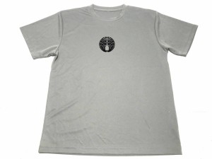 グレー 抱き茗荷 家紋 ドライ Tシャツ グッズ