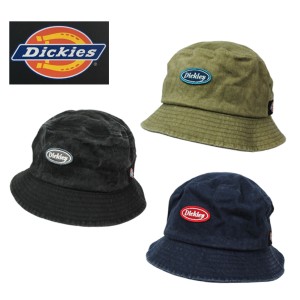 ディッキーズ バケット ハット Dickies メンズ HAT ピグメント加工 帽子 ロゴ ワッペン 刺繍 キャンプ アウトドア ウォーキング