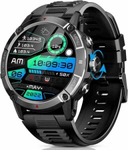 スマートウォッチ 腕時計  1.52インチ高精細大画面 常時点灯可能 着信通知 Line/メッセージ通知 GPS運動記録 iPhone/Android対応