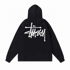 STUSSY ステューシー スウェット パーカー プルオーバー 薄裏起毛　長袖 トップス 男女兼用 カジュアル プリント  アウター 長袖 パーカ