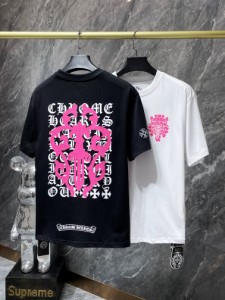 半袖 クロムハーツ Chrome Hearts  CH カジュアルプリント トレーナー ロゴ Tシャツ  男女兼用