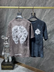 CHROME HEARTS クロムハーツ 夏服 CH 半袖tシャツ プリント カジュアルプリント ト  男女兼用