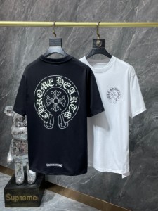 Chrome Hearts クロムハーツ 夜光 夏服 半袖tシャツ  カジュアル ロゴプリント 男女兼用