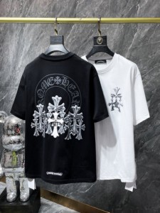 Chrome Hearts クロムハーツ 半袖tシャツ  夏服 カジュアル ロゴプリント 刺繍入れ 男女兼用 父の日