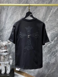 Chrome Hearts クロムハーツ 刺繍入れ  半袖tシャツ  夏服 カジュアル  男女兼用 父の日