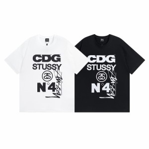 ステューシー STUSSY 夏服 半袖tシャツ  カジュアル ロゴプリント 男女兼用 父の日