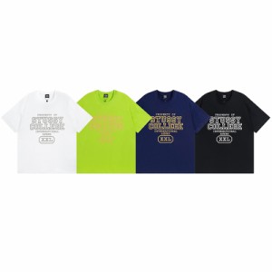 ステューシー STUSSY 夏服 半袖tシャツ  カジュアル ロゴプリント 男女兼用 父の日