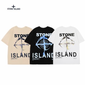 stone Island ストーンアイランド シャツ 半袖  カジュアルプリント  男女兼用