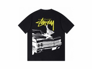 ステューシー STUSSY 夏服 半袖tシャツ  カジュアル ロゴプリント 男女兼用 父の日