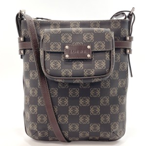 ▲美品 LOEWE/ロエベ アナグラム ショルダーバッグ 斜め掛け PVCレザー ショルダーバッグ 大人気