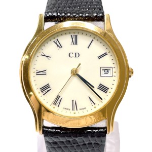 Christian Dior クリスチャンディオール 腕時計 3004 ステンレススチール/レザー ゴールド ゴールド レディース 中古