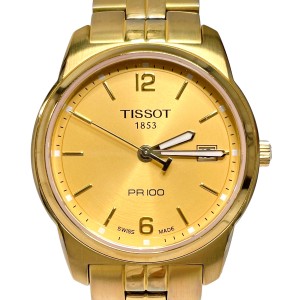 TISSOT ティソ 腕時計 T049410A PR100 ステンレススチール/ステンレススチール ゴールド メンズ 中古