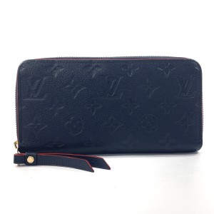 LOUIS VUITTON ルイヴィトン 長財布 M62121 ジッピーウォレット モノグラムアンプラント ネイビー ネイビー ユニセックス 中古