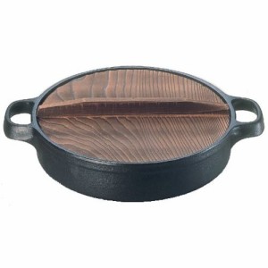 及源鋳造 南部鉄器 餃子鍋 一度にたくさん焼ける 丸形タイプ すき焼き ぎょうざ 兼用鍋 24cm (OIGEN)