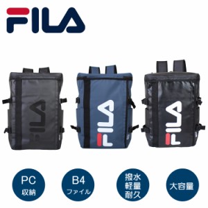 ＼送料無料／FILA フィラ スクエアリュック BIGロゴ 防水 CT-0971 ブラック　オールブラック ネイビー ユニセックス    男女兼用