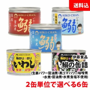 送料無料 伊藤食品 いわしの生姜パワー 黒ごまパワー(味噌煮) 鰯の缶詰 (水煮/水煮食塩不使用/?油煮) 選べる6缶 あいこちゃん 缶詰 セッ