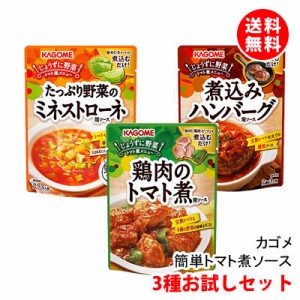 送料無料 メール便 カゴメ じょうずに野菜 ≪Aセット≫ トマト煮メニュー 煮込むだけ！ お試しセット KAGOME 簡単調理 調味料 アレンジレ