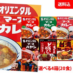 送料無料 オリエンタル マースカレー +名古屋どてめし+台湾屋台風シリーズから選べる20食 5食単位で選べる20食 オリエンタルカレー セッ