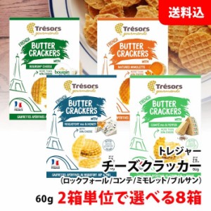 トレジャー チーズクラッカー 8箱 60g×8 2箱単位で選べる お試しセット 送料無料 フランス チーズ 人気 お菓子 おつまみ アペリティフに