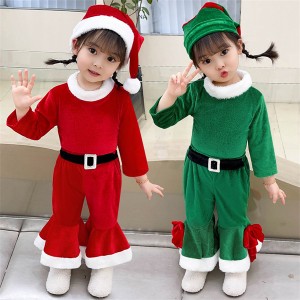 クリスマス衣装 コスプレ 子供 女の子 3点セット サンタコス サンタクロース コスチューム サンタ キッズ仮装 コスプレ 子供服