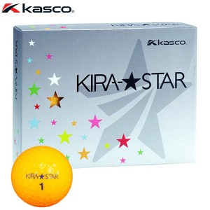 キャスコ KIRA STAR キラスター2 ゴルフボール　1ダース（12球入り）　オレンジ
