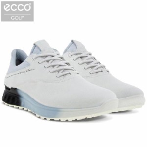 ecco エコー　メンズ S-THREE エス・スリー レース スパイクレス ゴルフシューズ 102944 60613 WHITE/BLACK/AIR [2023年モデル]