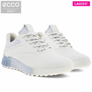 ecco エコー　レディース S-THREE エス・スリー レース スパイクレス ゴルフシューズ 102963 60618 WHITE/DUSTY BLUE/AIR [2023年モデル]