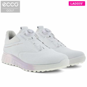 ecco エコー　レディース S-THREE BOA エス・スリー ボア スパイクレス ゴルフシューズ 102973 60621 WHITE/DELICACY/WHITE [2023年モデ