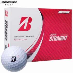 ブリヂストン SUPER STRAIGHT スーパーストレート ゴルフボール 1ダース（12球入り）　ホワイト [2023年モデル]