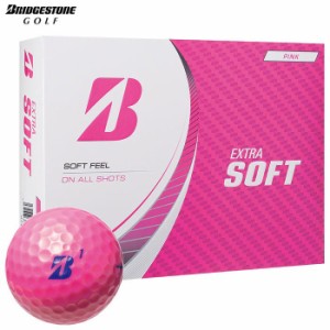 ブリヂストン EXTRA SOFT エクストラソフト ゴルフボール 1ダース（12球入り）　ピンク [2023年モデル]